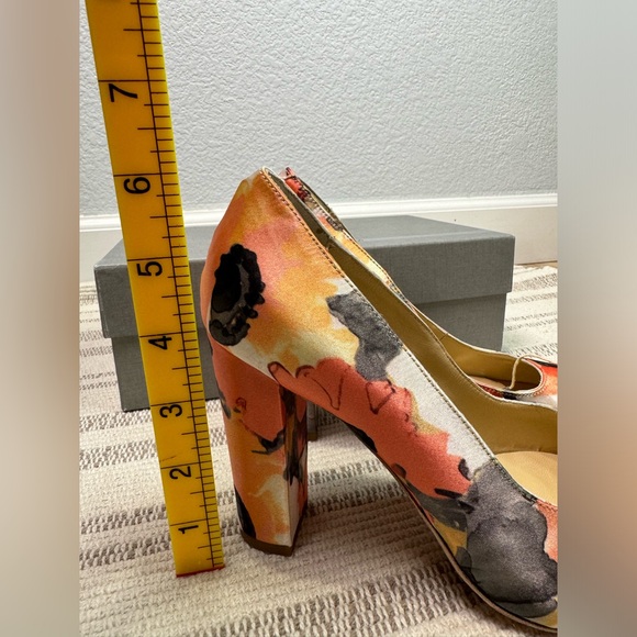 Manas Lea Foscati Multi-color Floral Print Open Toe Heel Women’s Size 36 - Picture 3 of 8